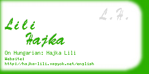 lili hajka business card